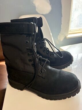 Timberland Black Tactical Lace-Up Boots with Strap